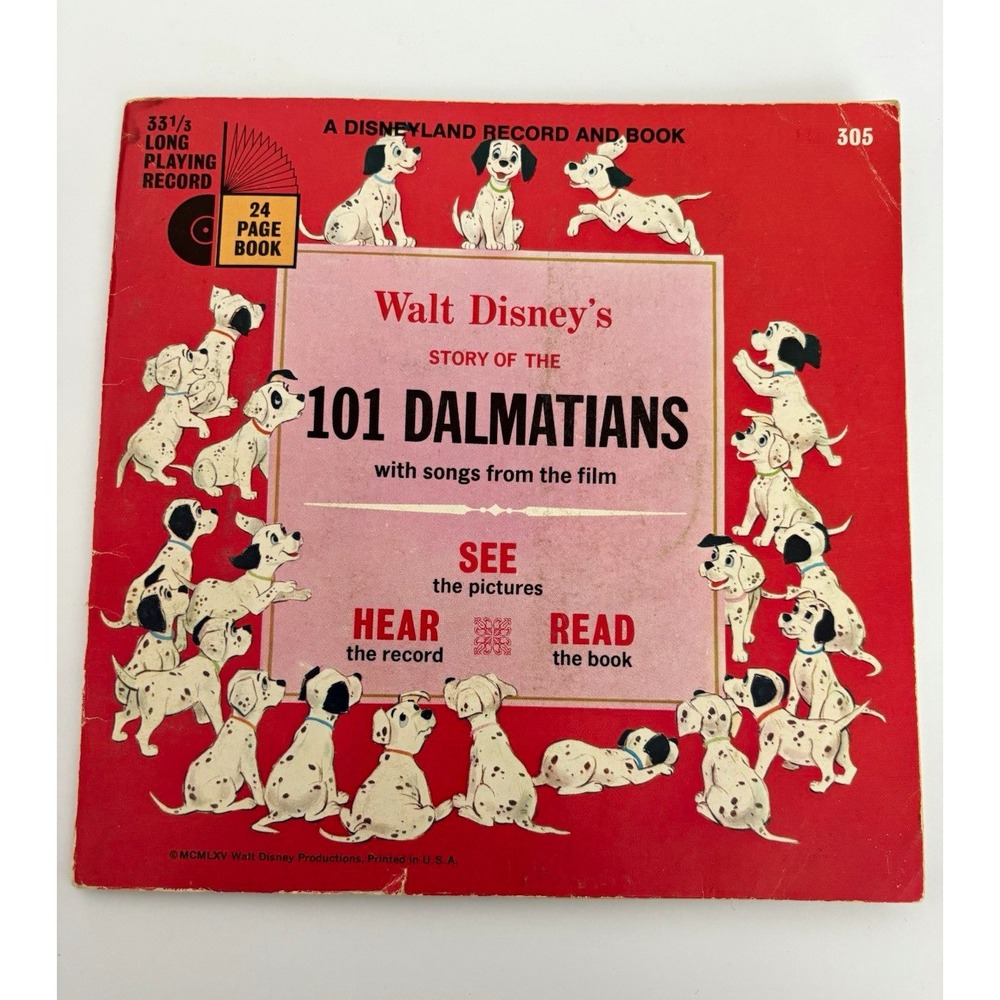 Disneyland Records 101 Dalmatians Disney Book record 305 kidcore nostalgia